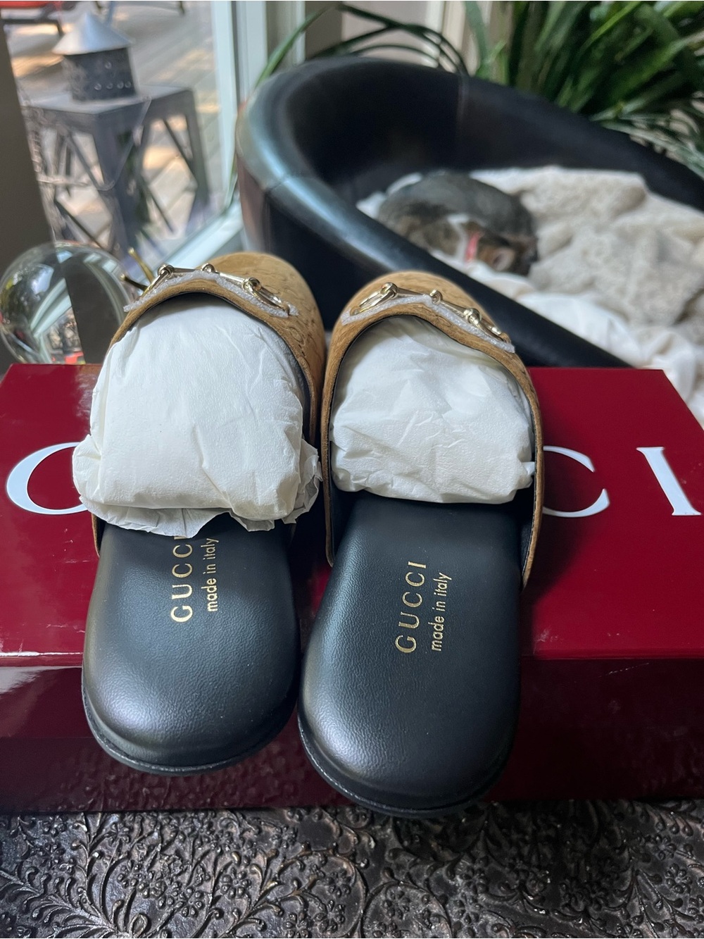 GUCCI HORSEBIT SUEDE MONOGRAM MULES BROWN 40.5 10.5 - Picture 8 of 12
